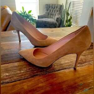 JCREW camel suede Elsie pump - 10.5